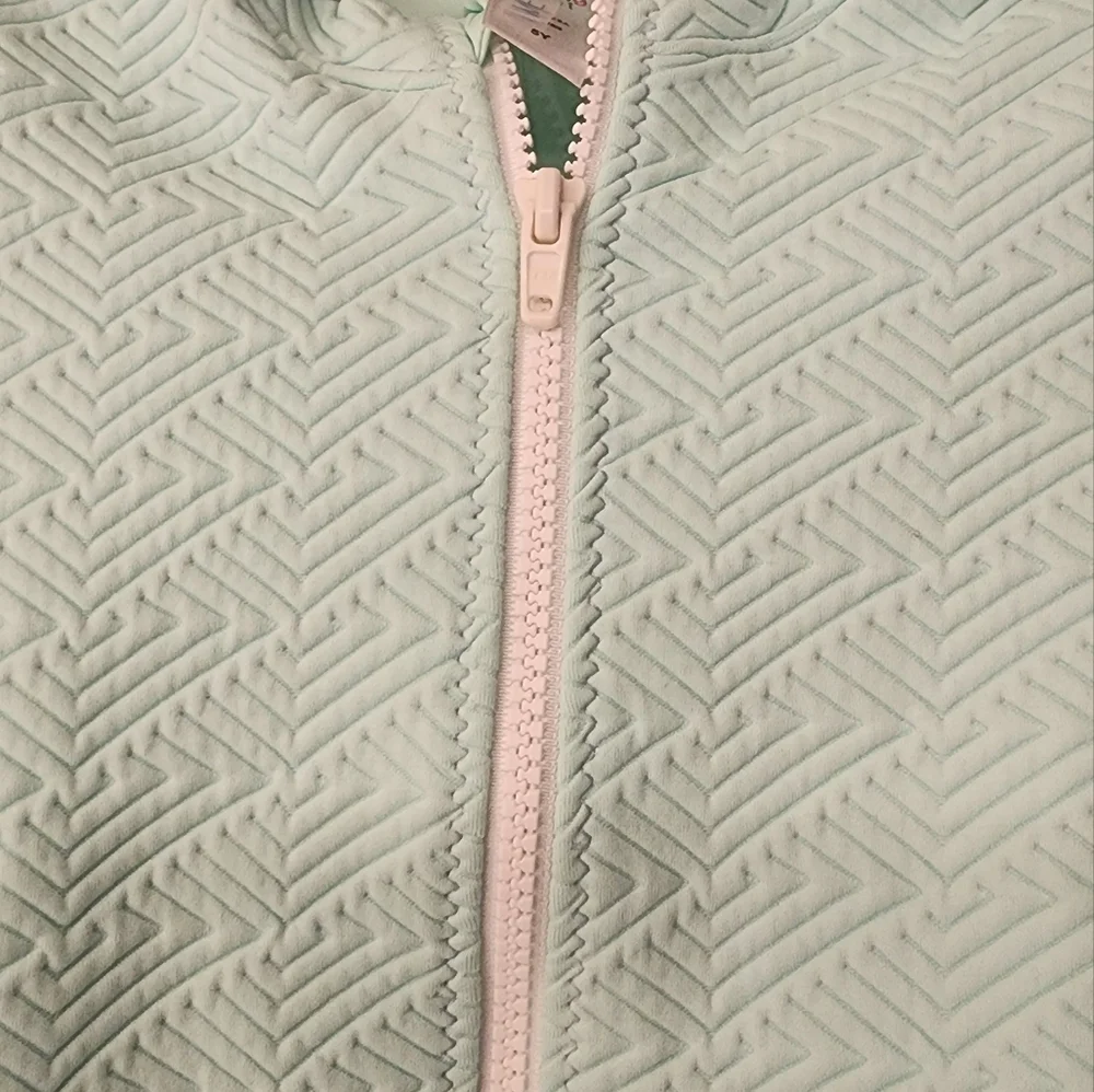 WET Swimwear Girl's Front Zip Dover One-Piece In Mint Size 5Y